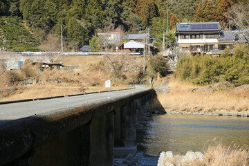 高知県越知町　片岡沈下橋