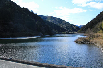 高知県越知町　片岡沈下橋から見た仁淀川