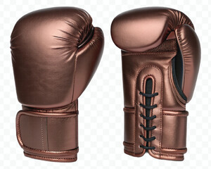 realistic 3d boxing gloves front and back with black view in different color style isolated on transparent background