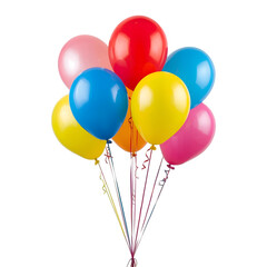 colorful balloons isolated on white