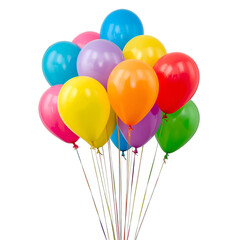 colorful balloons isolated on white