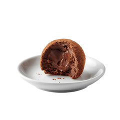 chocolate cake on white plate