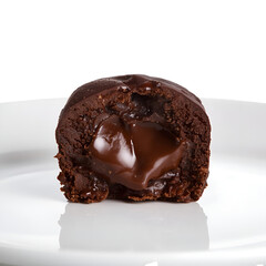 chocolate cake on white plate