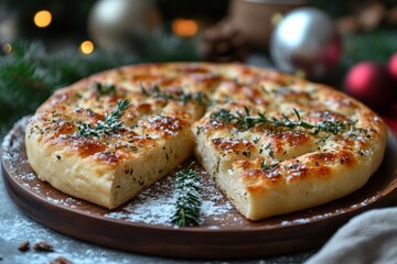 pieces of bread on a plate.