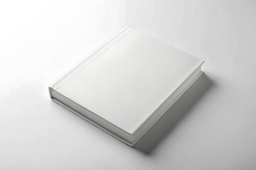 Fototapeta premium Blank white book cover mockup isolated on white background