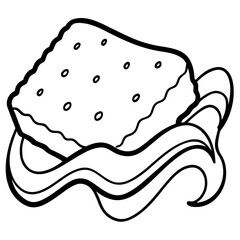 A brownie on a banana leaf, showcasing dessert, sweetness, and tropical flavors, ideal for food blogs, recipe books, or culinary content