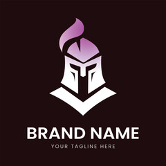 Spartan Helmet Logo design vector