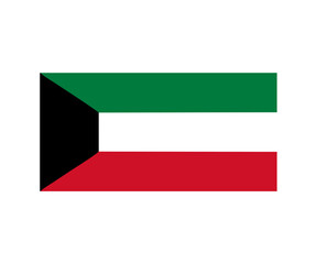 Kuwait flag. Official flag of Kuwait illustration on transparent background. 
