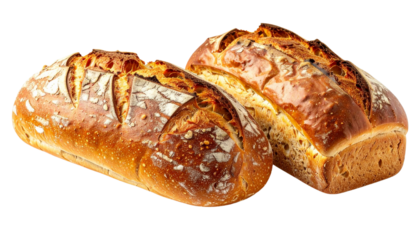  Artisan bakery loaf collection isolated on transparent background.