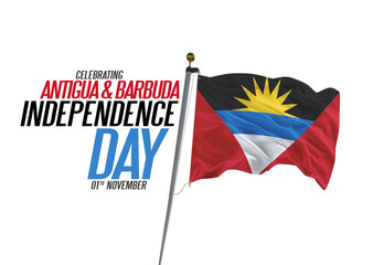 Antigua and Barbuda Independence Day 01th November Illustration