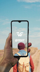 Smartphone in Hand Title Animation Vertical | Dynamic Mobile Screen Intro for Social Media Videos