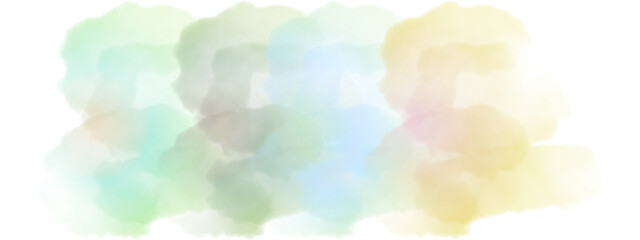 Pastel watercolor stain isolated on transparent background for artistic design use