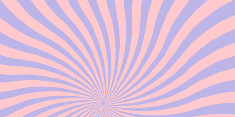 Swirl groovy starburst background. Psychedelic swirl sun ray. Wavy radial retro psychedelic background