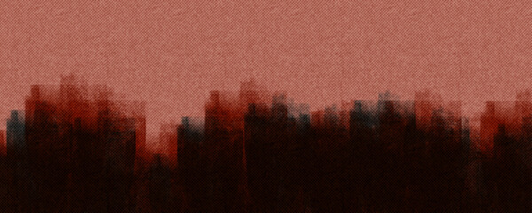 Hand Painted Abstract Autumn Forest Background Illustration