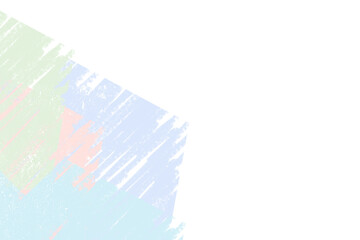 Colorful scribbles on the corner of a transparent background isolated on transparent background