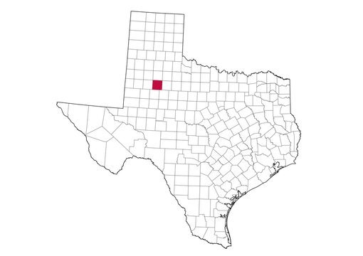 Location Of Garza County in Texas Map, USA