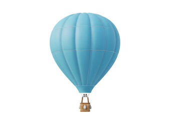 Naklejka premium A blue hot air balloon isolated on transparent background