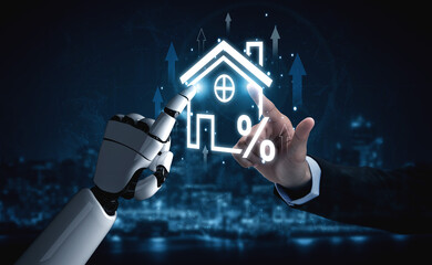 AI analyzes real estate data with smart ROI tracking, property value forecasting, and visual...