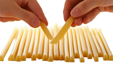 Artistic close up of hands igniting natural candles capturing gentle light and tranquil atmosphere isolated on transparent background PNG