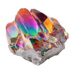 iridescent crystal rock png rainbow crystal png iridescent stone png gemstone rock png transparent background image