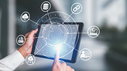 Cloud computing, cloud strategy, and cloud technology transforming digital infrastructure with...