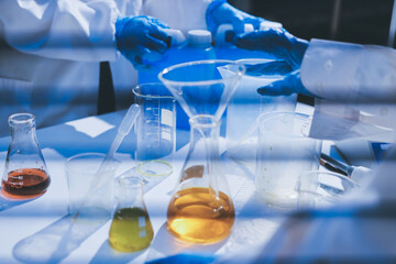 Researchers working in the clinical laboratory