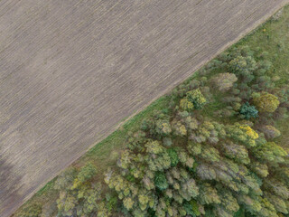 Dzikie krajobrazy jesienią widziane z lotu ptaka © hunter76