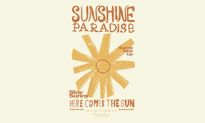 Naklejka na ściany i meble Spring summer trend design. Sunshine vector graphic design for apparel, posters, background and others. 