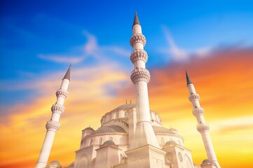 Mosque islamic frame, Ramadan concept