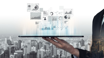 Data insights, charts, and analytics help visualize performance. Data drives strategy, analytics enhances growth, and data improves business outcomes through analytics. Vouch