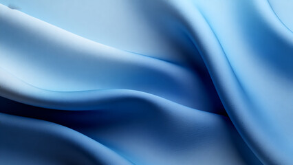 Obraz premium Blue fabric texture with soft folds