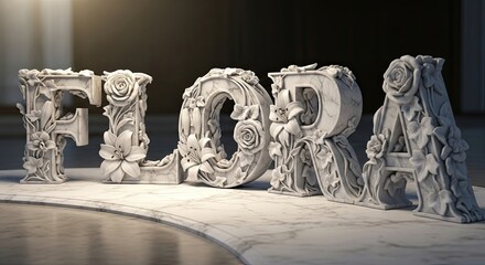 Elegant Floral Sculptures Spell Out Nature's Beauty