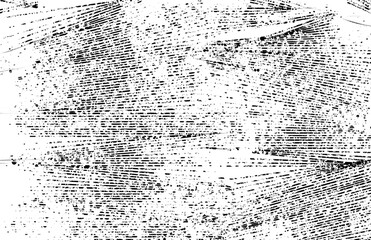 A distressed grunge overlay with horizontal lines and a noisy, grainy texture on a transparent background.