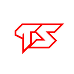 TS logo design, initial TS letter design with sci-fi style. TS logo for game, esport, Technology, Digital, Community or Business. T S sport modern Italic alphabet font. Typography urban style fonts.