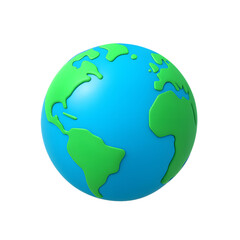 Naklejka premium 3D globe icon representing world, global connection, and environment.