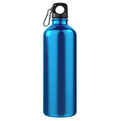 Metal sport bottle isolated on transparent background
