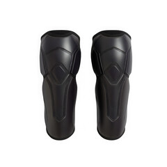 Fototapeta premium Pair of black protective knee pads isolated on transparent background