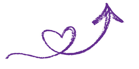 Hand-drawn vector illustration of a pink and red  heart  symbol for love and Valentine's Day  romance  design concepts