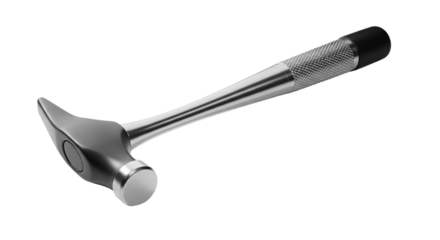 Metal Hammer Tool Still Life Photography Isolated on Black Precision Instrument Craftsmanship Engineering Construction