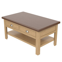 Wooden Coffee Table isolated on transparent background