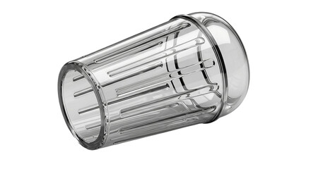 Modern Clear Glass Drink Shaker Cocktail Shaker Kitchenware Barware Accessory Isolated with Black Background