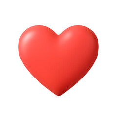 3D red heart icon representing love, care, and social engagement.