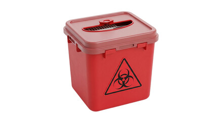 Red Sharps Container Biohazard Waste Disposal Medical Clinic Safety Needles Syringes Healthcare Infectious Hospital Bin