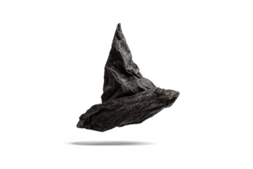 Piece of anthracite coal a hard compact variety of coal isolated on white background for energy and industrial applications