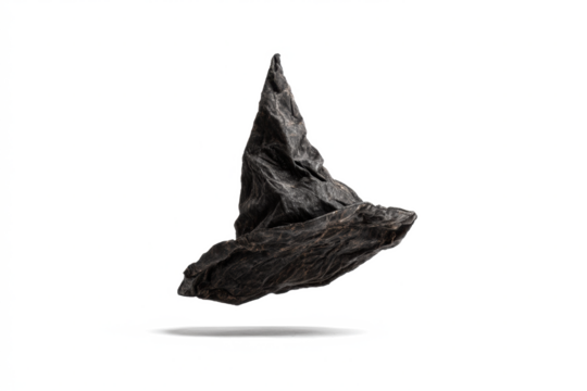 Piece of anthracite coal a hard compact variety of coal isolated on white background for energy and industrial applications