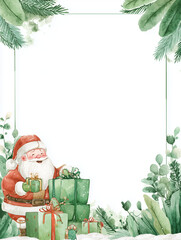 Christmas elegant watercolor holiday card