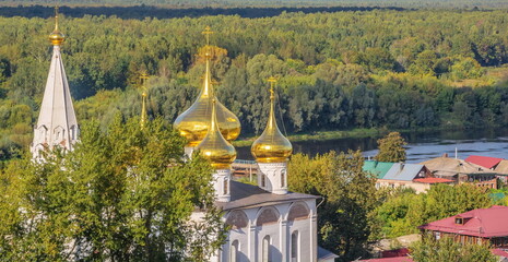 The ancient Russian town of Gorokhovets on the banks of the Klyazma River