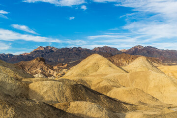 Textured Desert Landscape in 20 Mule Team Canyon, Death Valley National Park