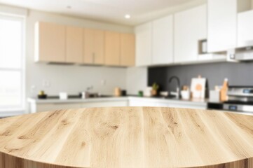 The light-colored countertop at kitchen background