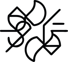 Abstract line art design vector illustration for modern logo and background use